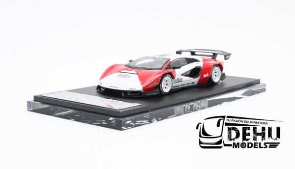 Auto a Escala 1/64 Lamborghini Countach LPI 800-4 V PSC DESIGN Marlboro Tribute Edition Blanco-Rojo, TM647703 TIMEMICRO
