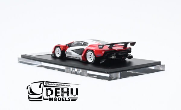 Auto a Escala 1/64 Lamborghini Countach LPI 800-4 V PSC DESIGN Marlboro Tribute Edition Blanco-Rojo, TM647703 TIMEMICRO - Imagen 6