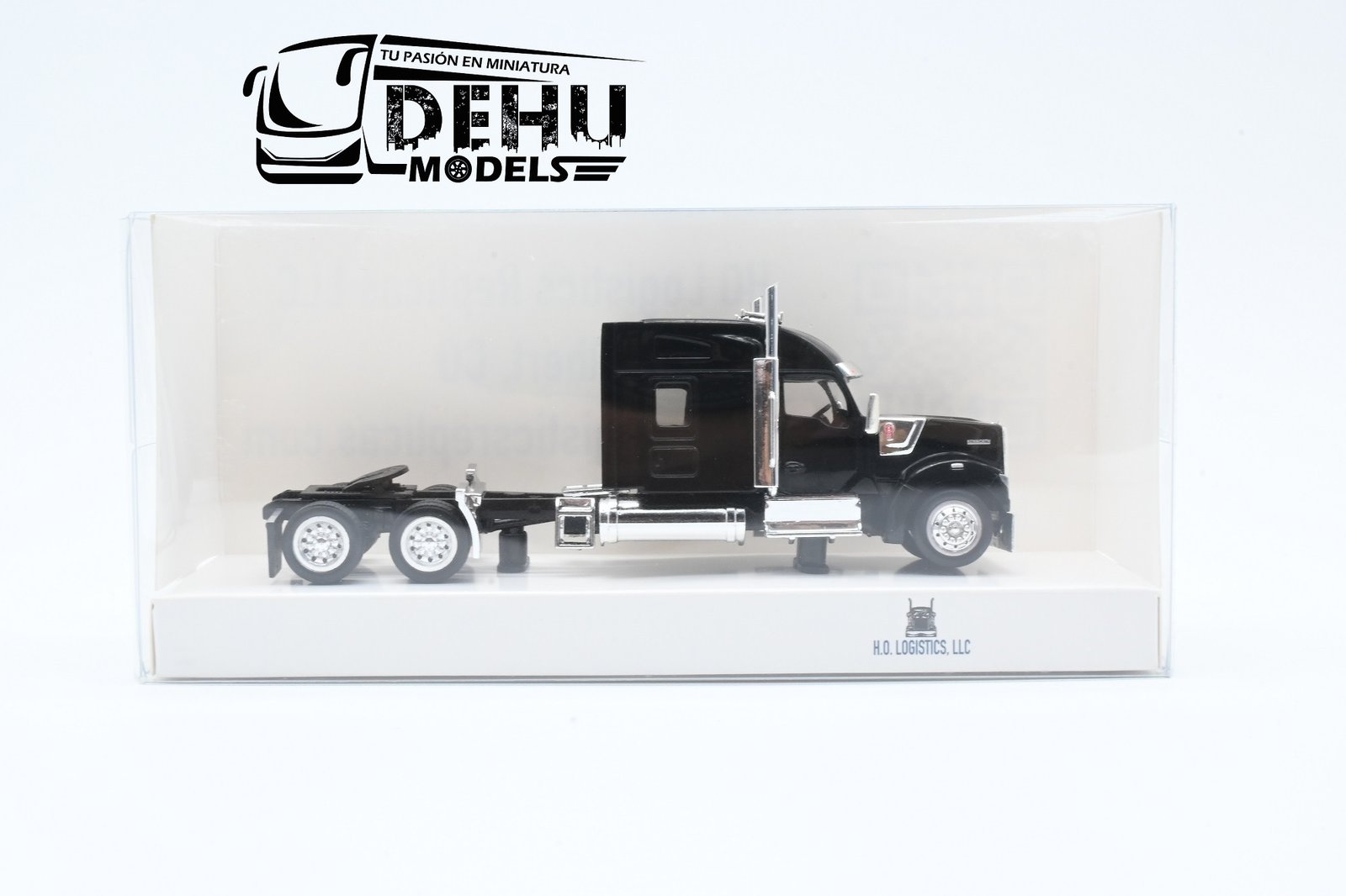 Tráiler a Escala 1/87 Kenworth W990 Sleeper Cab Solo Tracto Negro, 990095 HO Logistics - Imagen 10