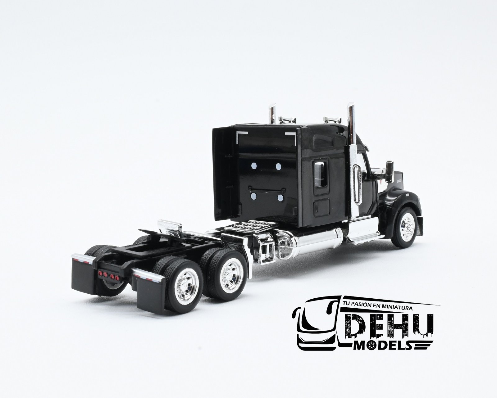 Tráiler a Escala 1/87 Kenworth W990 Sleeper Cab Solo Tracto Negro, 990095 HO Logistics - Imagen 5