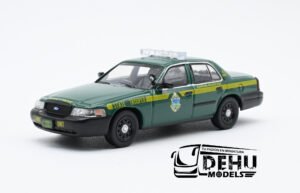 Auto a Escala 1/64 Ford Crown Victoria Vermont State Police Verde - Amarillo, CBP-091 596 Model