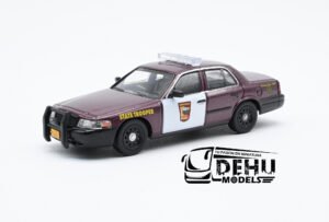 Auto a Escala 1/64 Ford Crown Victoria Minnesota State Patrol Vino - Blanco, CBP-093 596 Model