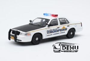 Auto a Escala 1/64 Ford Crown Victoria Alaska State Troopers Blanco - Negro, CBP-094 596 Model