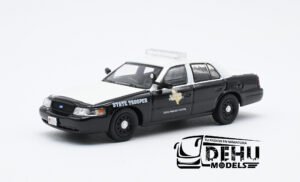 Auto a Escala 1/64 Ford Crown Victoria Texas DPS Highway Patrol Negro - Blanco, CBP-098 596 Model