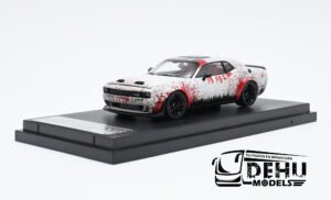 Auto a Escala 1/64 Dodge Challenger SRT Hellcat Blanco - Rojo, DCSRTHBLRO Stance Hunters