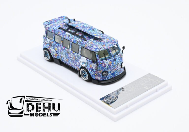 LIB64VCAZFL Volkswagen Combi, Azul - Flores (11)