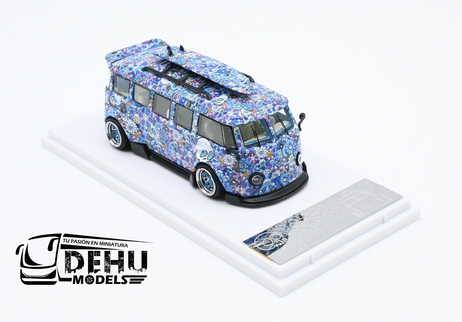 LIB64VCAZFL Volkswagen Combi, Azul - Flores (11)