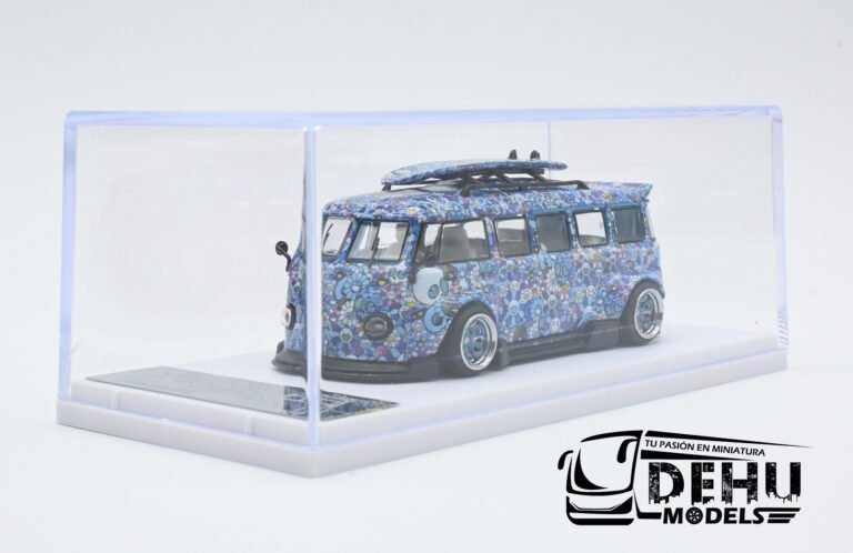 LIB64VCAZFL Volkswagen Combi, Azul - Flores (2)