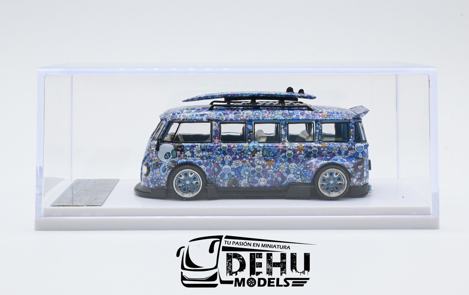 LIB64VCAZFL Volkswagen Combi, Azul - Flores (3)