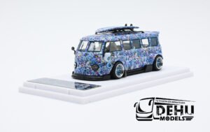 Camioneta a Escala 1/64 Volkswagen Combi Azul - Flores, LIB64VCAZFL Liberty 64