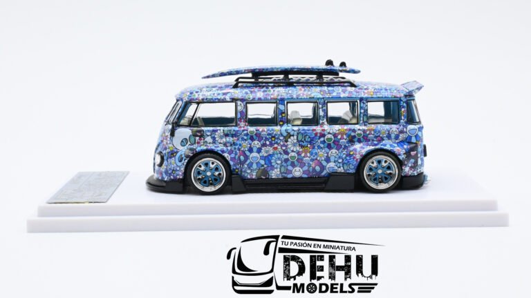 LIB64VCAZFL Volkswagen Combi, Azul - Flores (6)