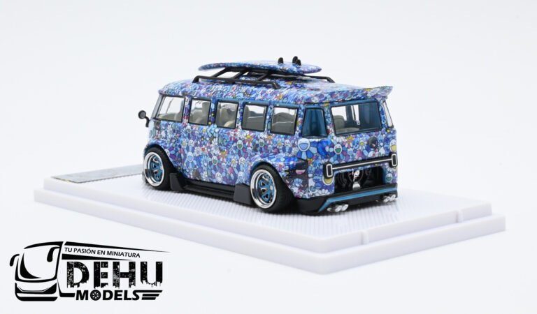 LIB64VCAZFL Volkswagen Combi, Azul - Flores (7)