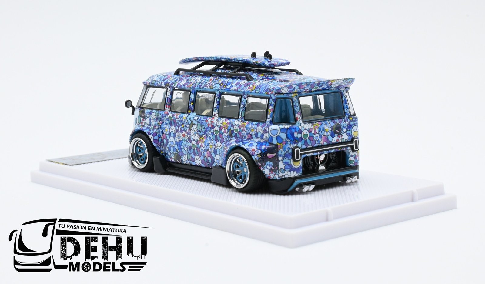 LIB64VCAZFL Volkswagen Combi, Azul - Flores (7)
