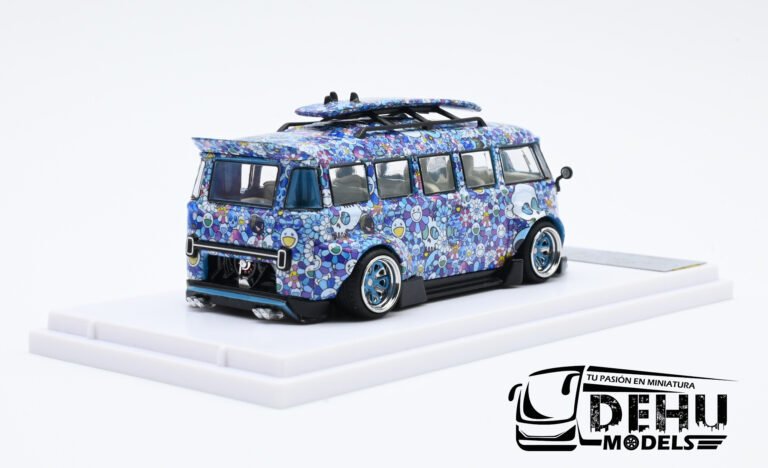 LIB64VCAZFL Volkswagen Combi, Azul - Flores (8)