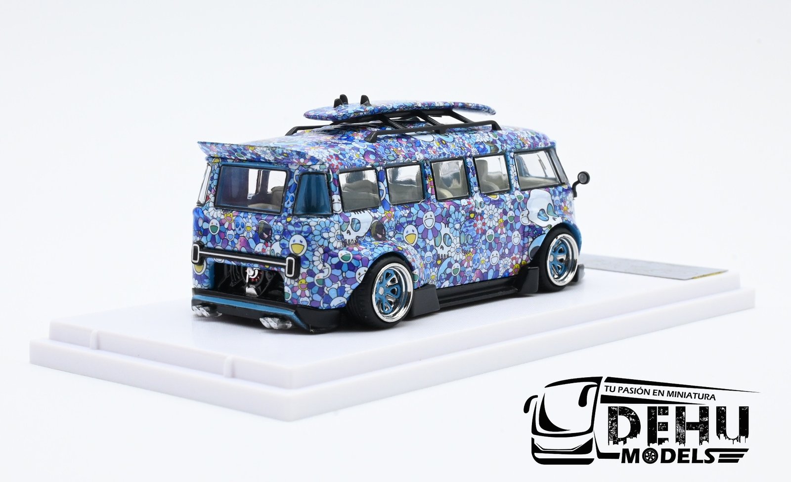 LIB64VCAZFL Volkswagen Combi, Azul - Flores (8)