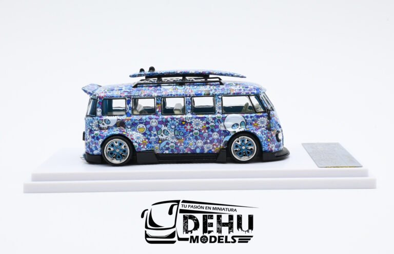 LIB64VCAZFL Volkswagen Combi, Azul - Flores (9)