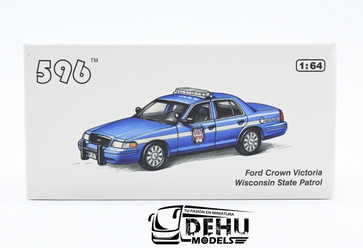 CBP-104 Ford Crown Victoria Wisconsin State Patrol, Azul - Blanco (1)