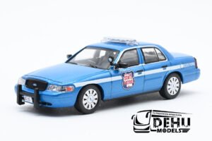 Auto a Escala 1/64 Ford Crown Victoria Wisconsin State Patrol Azul - Blanco, CBP-104 596 Model