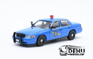 Auto a Escala 1/64 Ford Crown Victoria Michigan State Police Azul - Amarillo, CBP-107 596 Model