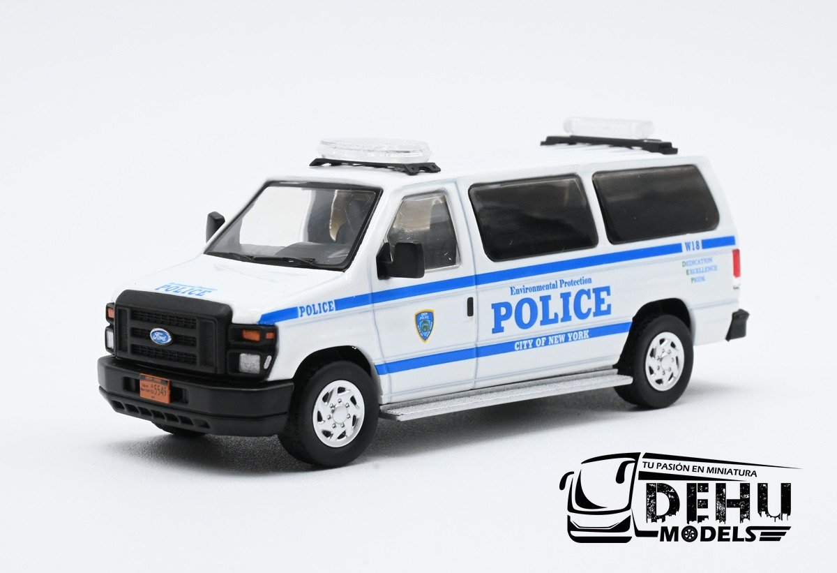 CBP-112 Ford E-350 Super Duty AdvanceTrac RSC E-Series Vans New York Department of Environmental Protection Police, Blanco - Azul (2)