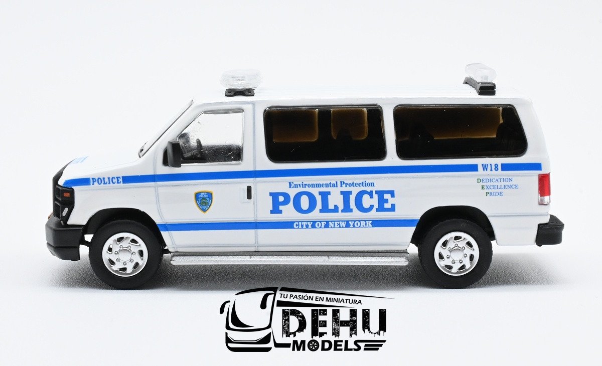 CBP-112 Ford E-350 Super Duty AdvanceTrac RSC E-Series Vans New York Department of Environmental Protection Police, Blanco - Azul (4)
