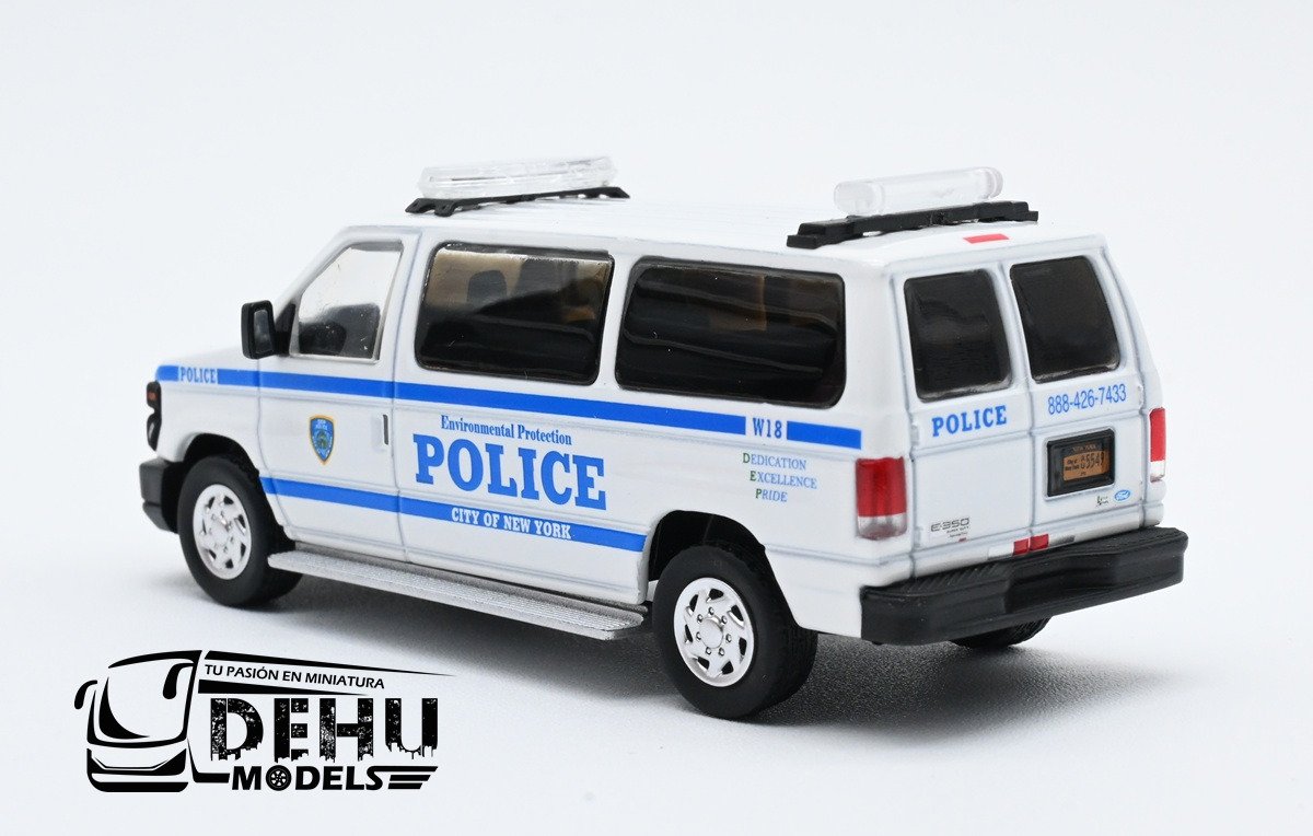 CBP-112 Ford E-350 Super Duty AdvanceTrac RSC E-Series Vans New York Department of Environmental Protection Police, Blanco - Azul (5)