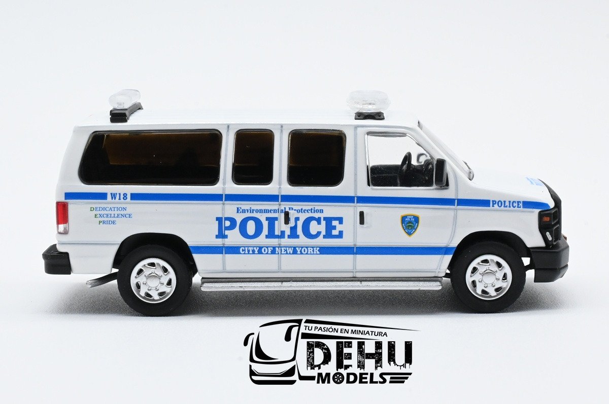 CBP-112 Ford E-350 Super Duty AdvanceTrac RSC E-Series Vans New York Department of Environmental Protection Police, Blanco - Azul (7)