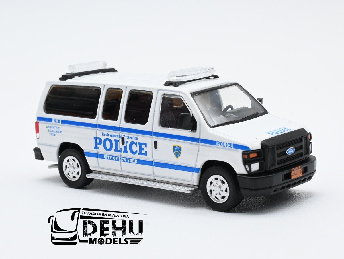 CBP-112 Ford E-350 Super Duty AdvanceTrac RSC E-Series Vans New York Department of Environmental Protection Police, Blanco - Azul (8)