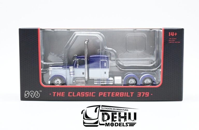 CBP-113 Peterbilt 379 Sleeper Cab Solo Tracto, Morado - Blanco (1)