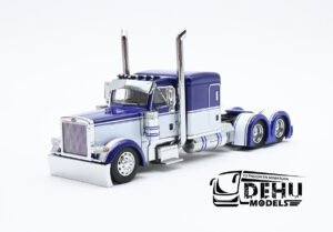 Tráiler a Escala 1/64 Peterbilt 379 Sleeper Cab Solo Tracto Morado - Blanco, CBP-113 596 Model
