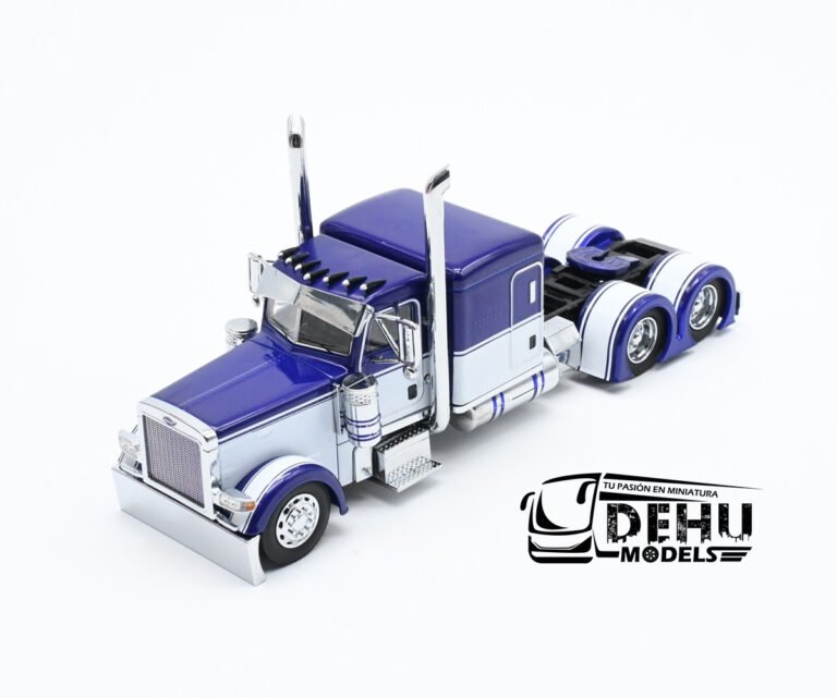 CBP-113 Peterbilt 379 Sleeper Cab Solo Tracto, Morado - Blanco (3)