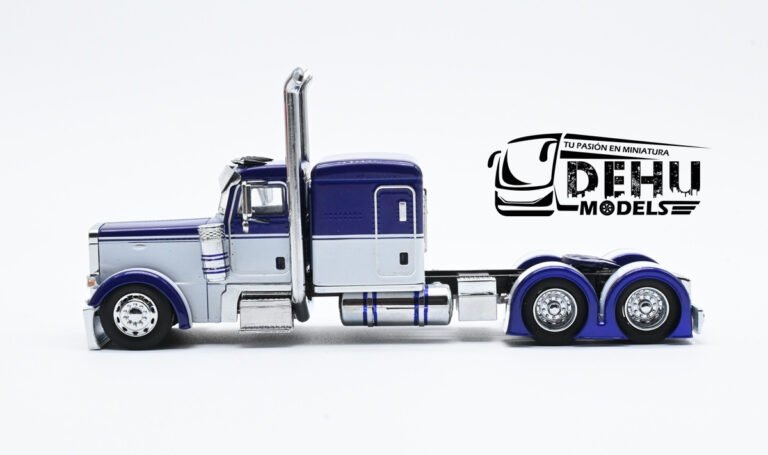 CBP-113 Peterbilt 379 Sleeper Cab Solo Tracto, Morado - Blanco (4)
