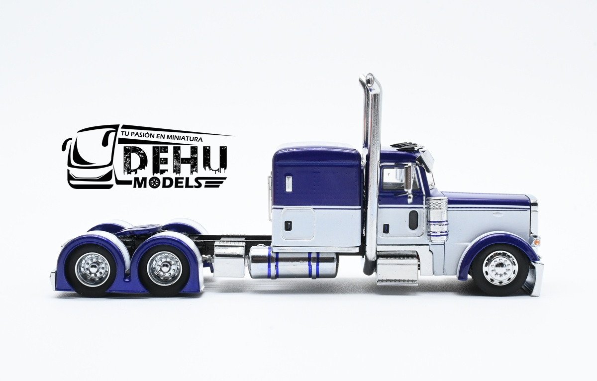 CBP-113 Peterbilt 379 Sleeper Cab Solo Tracto, Morado - Blanco (7)