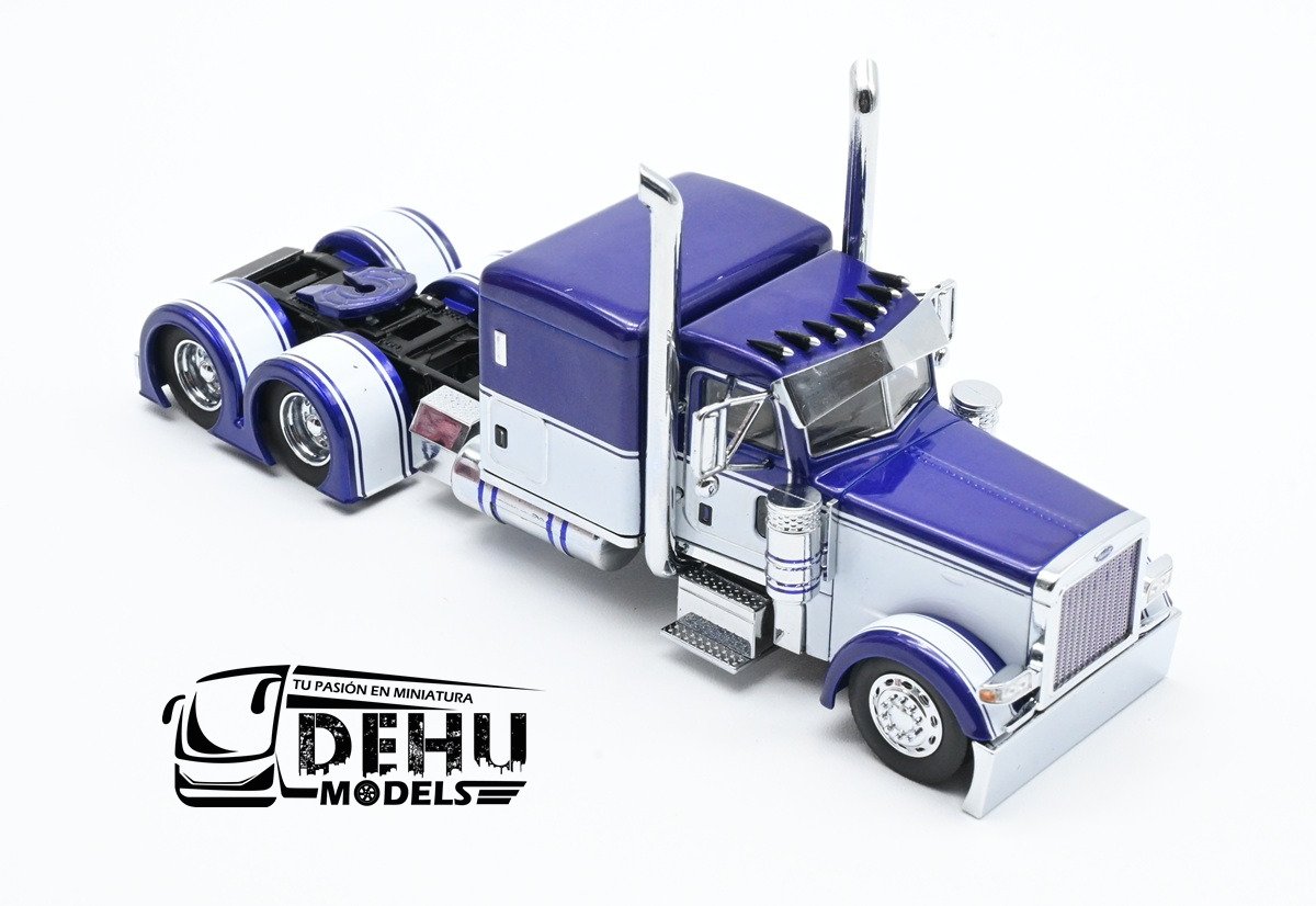 CBP-113 Peterbilt 379 Sleeper Cab Solo Tracto, Morado - Blanco (9)