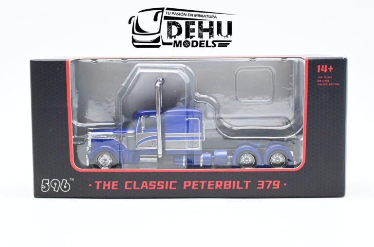 CBP-114 Peterbilt 379 Sleeper Cab Solo Tracto, Azul - Gris (1)