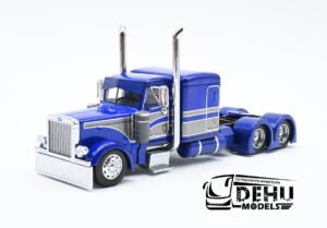 Tráiler a Escala 1/64 Peterbilt 379 Sleeper Cab Solo Tracto Azul - Gris, CBP-114 596 Model