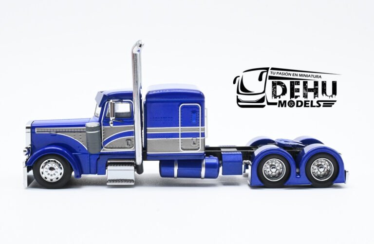 CBP-114 Peterbilt 379 Sleeper Cab Solo Tracto, Azul - Gris (4)