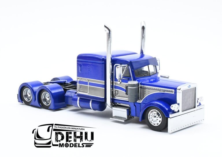 CBP-114 Peterbilt 379 Sleeper Cab Solo Tracto, Azul - Gris (8)