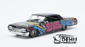 Auto a Escala 1/64 Chevrolet Impala Lowrider Grafitti Version Negro, CHIMLOGRAFW Fine Works 64