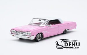 Auto a Escala 1/64 Chevrolet Impala Lowrider Rosa - Blanco, CHIMLOROBLFW Fine Works 64