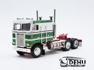 Tráiler a Escala 1/64 Kenworth K100 COE Solo Tracto Verde - Blanco, K100STVBMJM MJ Model