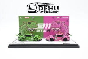Auto a Escala 1/64 Set Porsche SR 911 GT3 Roxy y Rexy Verde - Rosa, SR64004