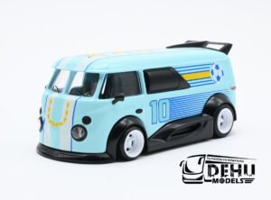 Camioneta a Escala 1/64 Volkswagen T1 Van Speed Mundial 2022 Argentina Azul - Blanco, VWT1VSM22AR Minibox