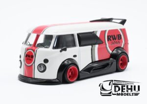 Camioneta a Escala 1/64 Volkswagen T1 Van Speed Mundial 2022 Japon Rojo - Blanco, VWT1VSM22JA Minibox