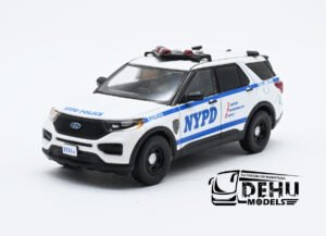 Camioneta a Escala 1/64 Ford Explorer Police Interceptor New York City, New York Police NYPD Azul-Blanco, CBP-115 596 Model