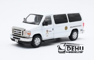 Camioneta a Escala 1/64 Ford E-350 Super Duty AdvanceTrac RSC E-Series Vans Los Angeles Police Department Blanco-Negra, CBP-103 596 Model