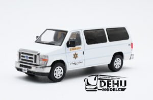 Camioneta a Escala 1/64 Ford E-350 Super Duty AdvanceTrac RSC E-Series Vans Los Angeles Sheriff Department Blanca-Amarilla, CBP-105 596 Model