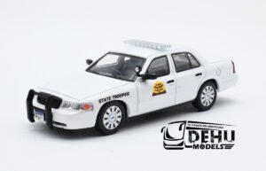 Auto a Escala 1/64 Ford Crown Victoria Utah Highway Patrol Blanco-Amarillo, CBP-106 596 Model