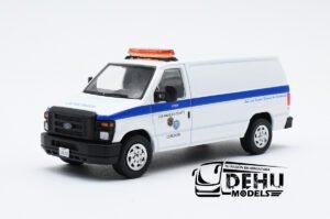 Camioneta a Escala 1/64 Ford E-350 Super Duty AdvanceTrac RSC E-Series Vans Los Angeles County Coroner Blanca-Azul, CBP-117 596 Model