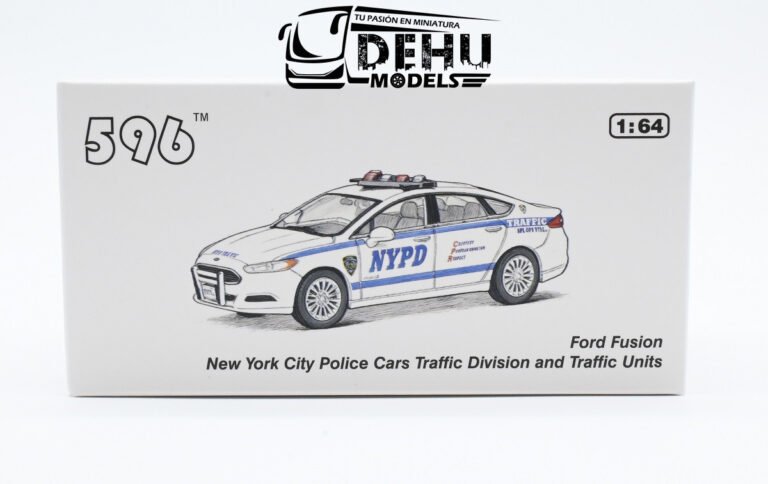 CBP-122 Ford Fusion New York City Police Cars Traffic Division And Traffic Units NYPD, Blanco - Azul (1)